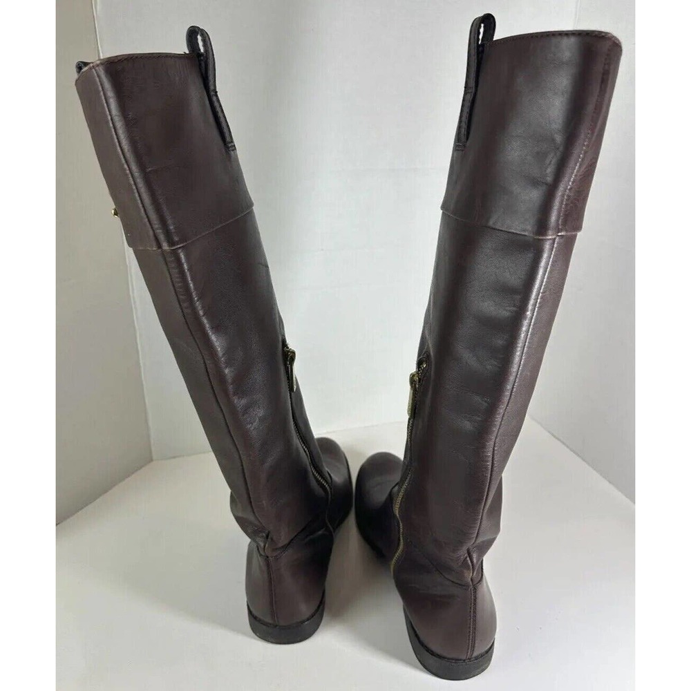 Coach Martta Tall Riding Boots Brown Leather Shoes Women's Size 8.5 B - Picture 6 of 16